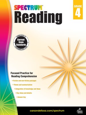 cover image of Spectrum Reading Workbook, Grade 4